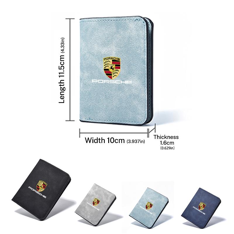 Car Driver License Cover Credit Card Wallets Holder Accessory For Porsche Cayenne Panamera Macan 911 718 Boxster Cayman 918 Paju