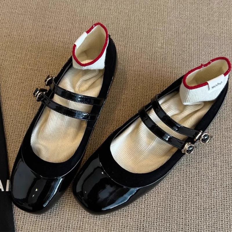 Fashion Elegant Ballet Flats Shoes Designer Loafers Shoes 2025 Summer New Brand Shallow Buckle Sandals Walking Soft Zapatillas De Mujer