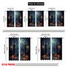 2pcs,2D Plane Printing Light Filtering Curtains Full Moon_ Gloomy Woods_ and Graveyard Versatile Durable Polyester (without Rod)