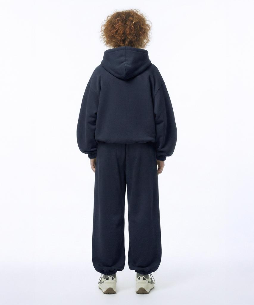 PRINOAR String Single-Pleat Wide Pants - Navy