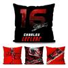 C-Charles L-Leclerc F1 16 Pillow Case Square Pillow Bedroom Sofa Leisure Comfort Cushion Car Living Room Home Decoration 40X40