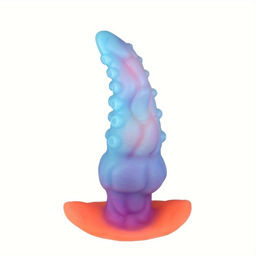 Glow in The Dark Tentacle Silicone Toy,Wearable Liquid Silicone Design,Granular Texture,Strong Suction Cup,Fantasy Collection,Soft Premium Material