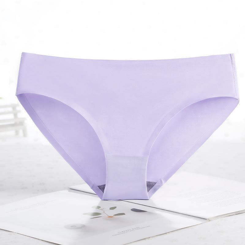 Seamless Panties Quick Drying Simple Girls Underwear Ice Silk Breathable Hip Lift Pants Plus Size Women's Low-rise Briefs