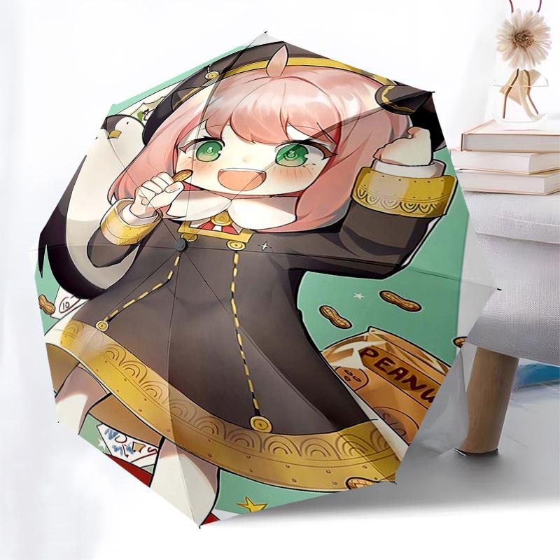 

1pc Peanut-Themed Automatic Opening Umbrella with Foldable Design, 8-Bone Iron Frame, Perfect for Outdoor Use, Festive Gifts, Travel, Daily Use, Suita