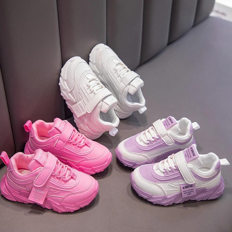Girls Shoes Kids Fashion Sneakers Children Casual Sneakers Classic Soft Anti-skid Breathable Sports Running School Shoes New