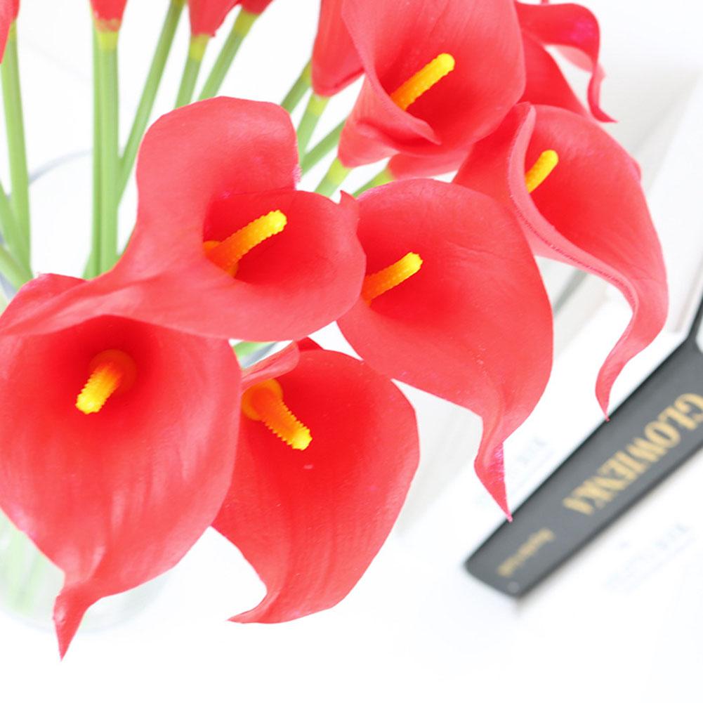 PU Artificial Flowers Parties Weddings 10 Head 10pcs 34cm