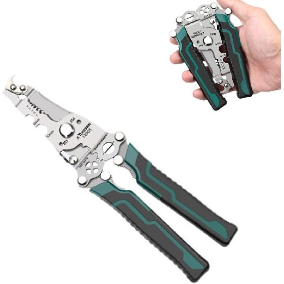 18 in 1 Foldable Wire Stripper, Alicate Multiusos Electrico, Multi-function Wire Stripping Pliers, Multifunctional Wire Stripper Crimper Cable Cutter