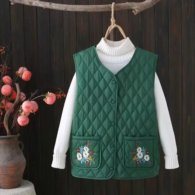Damen Herbst- und Winterdesign Bequeme Warme Weste in Übergröße