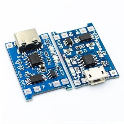 1pcs 5V 1A 18650 TP4056 Lithium Battery Charging Board Charge Module Type-C Micro USB With Protect Dual Functions