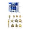 44pcs Shatterproof Electroplated Hanging Balls Christmas Tree Ornaments  New Year Decoration