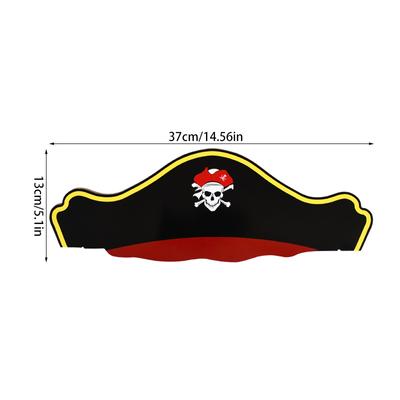 5 Unidades Chapéu de Capitão Pirata Lembrancinhas de Festa de Aniversário Infantil Chapéu de Papel Crianças Adulto Festa de Halloween Fantasia de Cosplay Boné Decoração Adereços