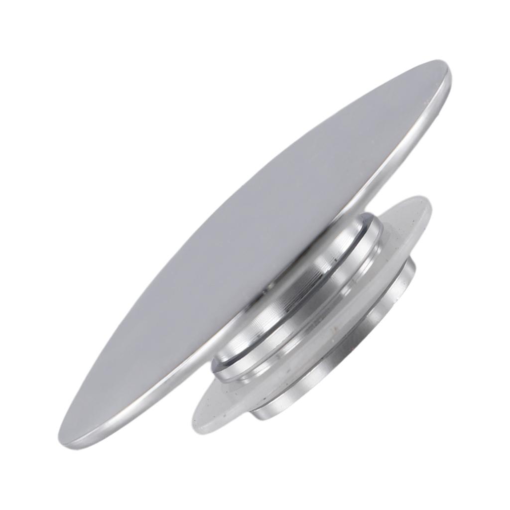 ~1pc 66mm Silver Chrome 1Basin Waste Pop-Up Sink 1Plug Cap 1Replacement Click Clack 1Push Button Wash Basin Sink Drainer