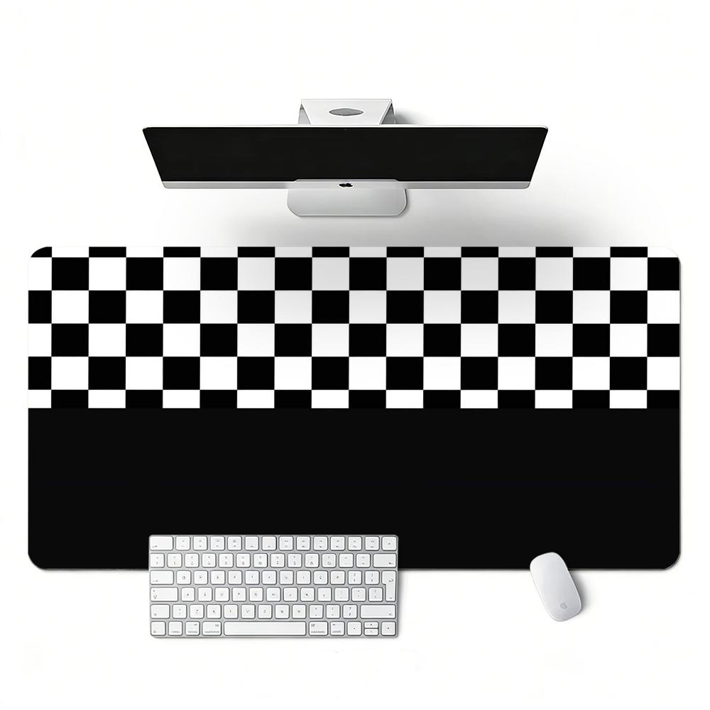 Colorful Checkered Pattern Large Gaming Mouse Pad XXL 90x40 Non-slip Rubber Keyboard Mats Computer Laptop Office Cute Desk Decor
