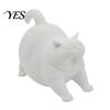 Modern Home Decoration 3D Printed Cute Yawning Chubby Cat Figurine, Black White, Wide Stable Anti-Tipping Base, Desk Decor Desktop for Pet Shop