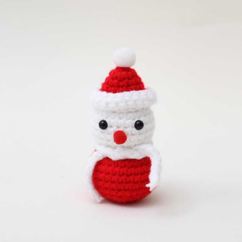 Knitted Doll Christmas Decoration Ornament Reindeer Snowman Santa Claus Handmade Woolen Christmas Ornaments Navidad Natal Gift