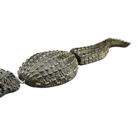Schwimmender Krokodil-Lockvogel, umweltfreundlicher, schwimmender gefälschter Krokodil-Lockvogel für den Teich, realistische Krokodil-Pool-Statue, ungiftige dekorative Krokodil-Skulptur