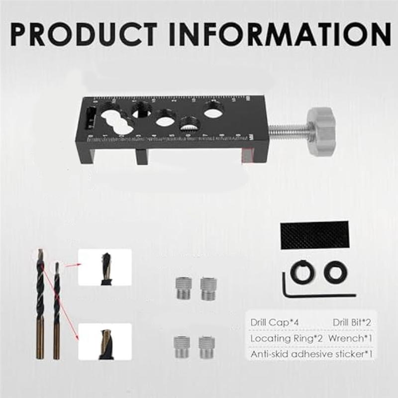 A27F-Hole Drill Jig For 2030 40 60 90 European Standard Aluminum Profile Drilling Guide Woodworking Tools