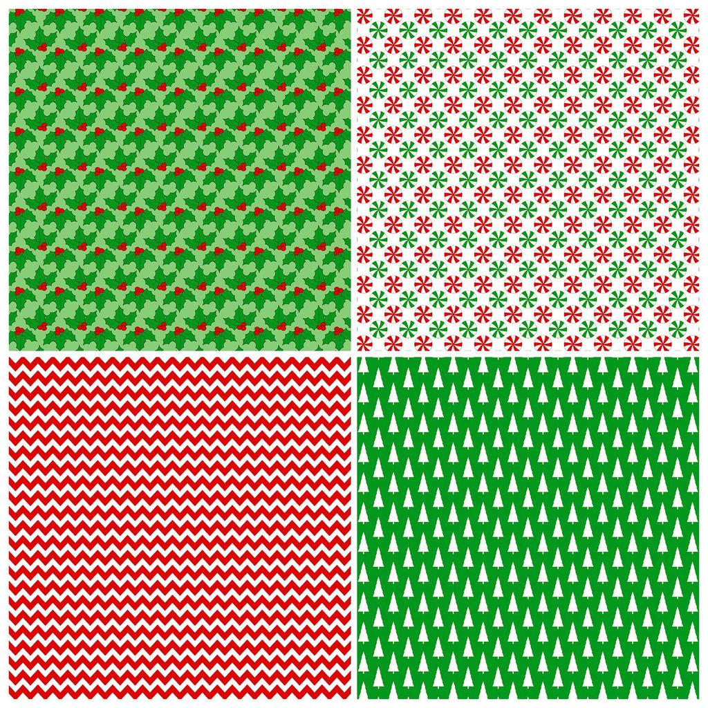 12 Sheets Christmas Scrapbook for Holiday Crafts and DIY Projects