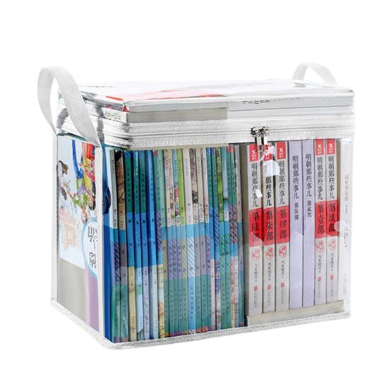 4PCS Clothes Storage Box, Transparent with Zipper Handles Design, Stackable Waterproof Storage Bin for Home Travel