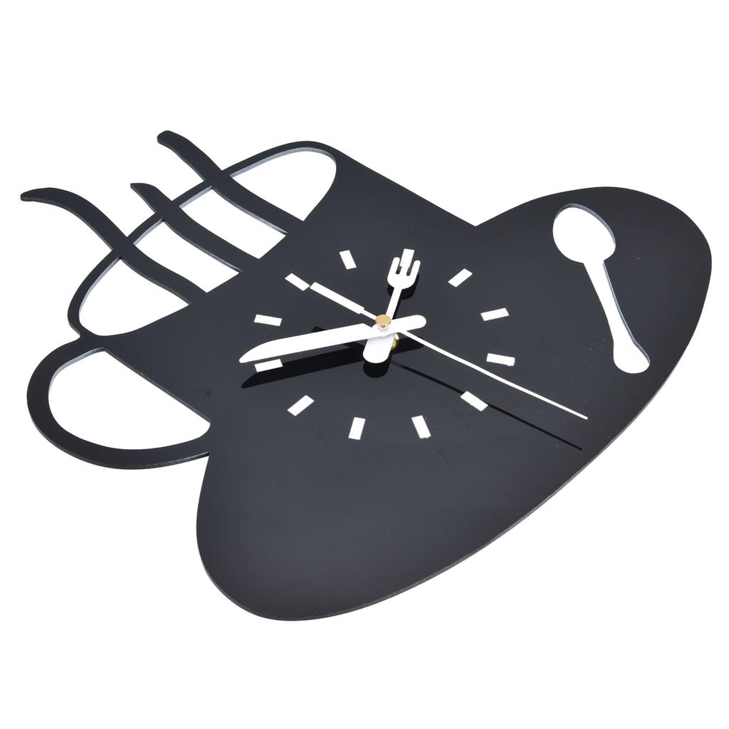 Kitchen Wall Clock 3D Modern Coffee Mug Style Acrylic Silent Movement Frameless Design Silent Wall
