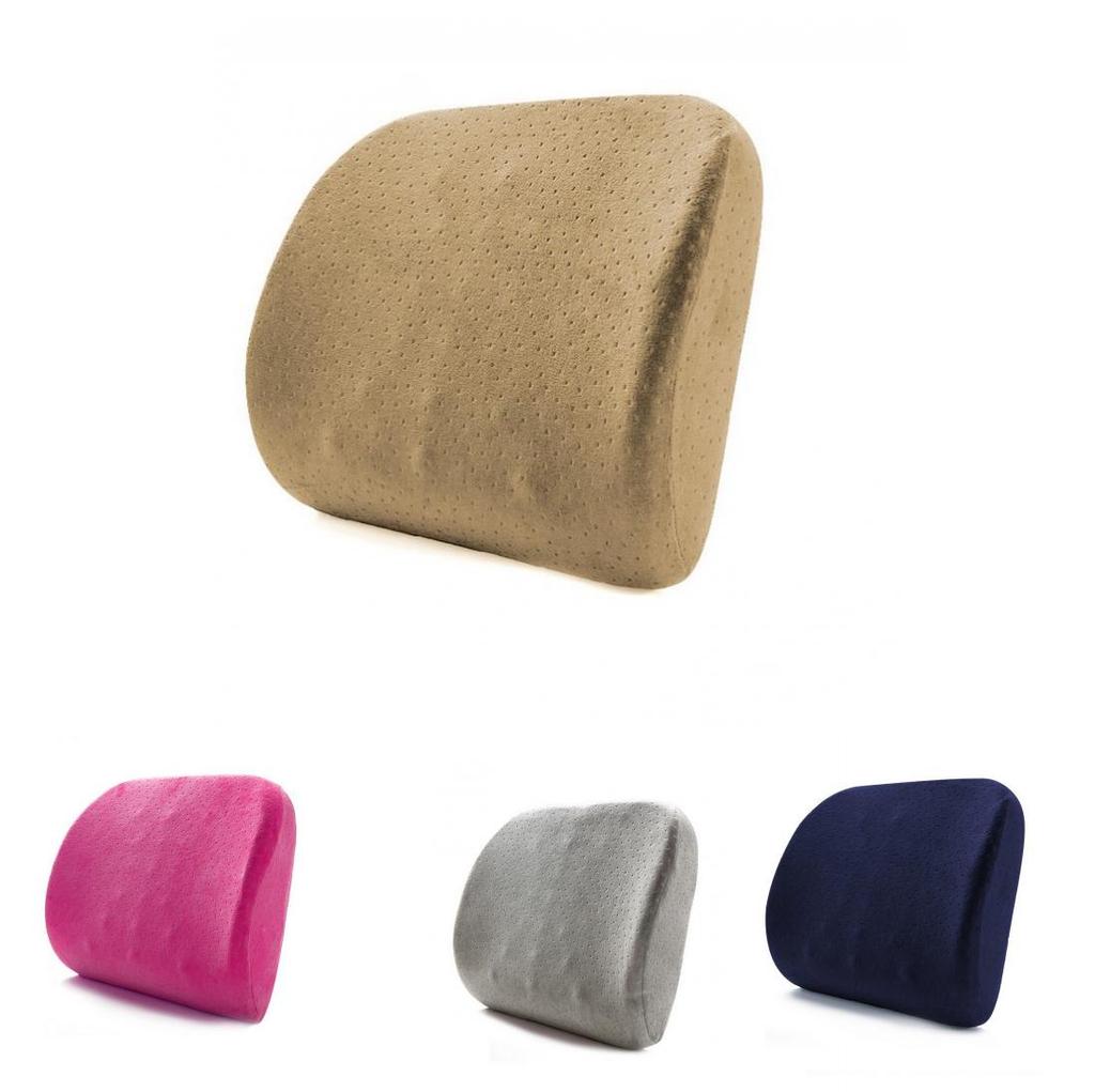 Plush Lumbar Support Pillow With Memory Foam For Chair And Bedroom Decor
