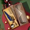Mechanical Feather Dip Pen Set European Vintage Gold Foil Calligraphy Creative Gift