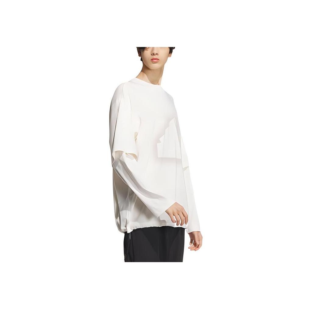 adidas Top a Maniche Lunghe Stile Futuro Uomo Top Rosa Bianco JI9879