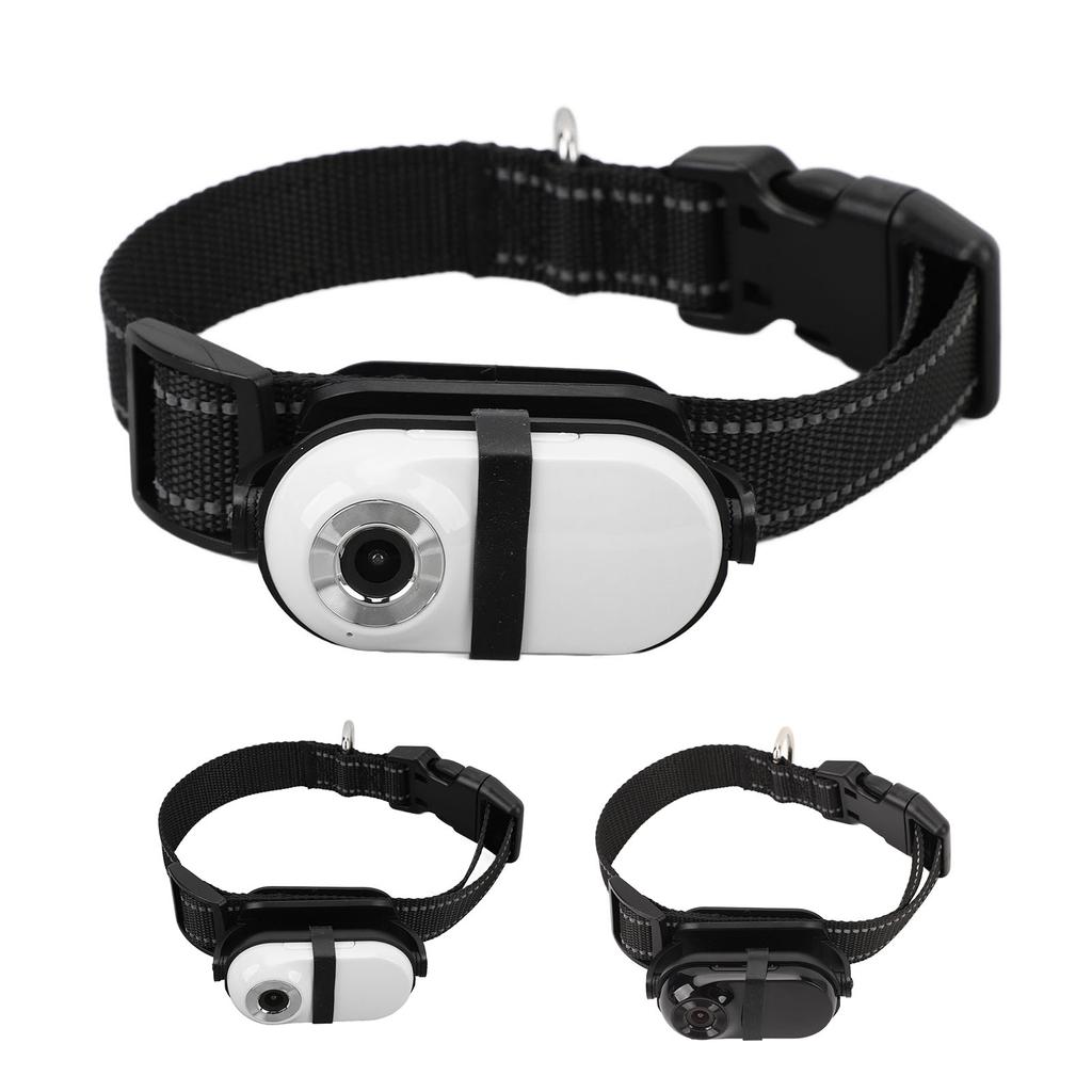 Pet Collar Camera 1080P Back Clip Adjustable Angle View Wifi Wireless Dog Tracker Collar Action Came