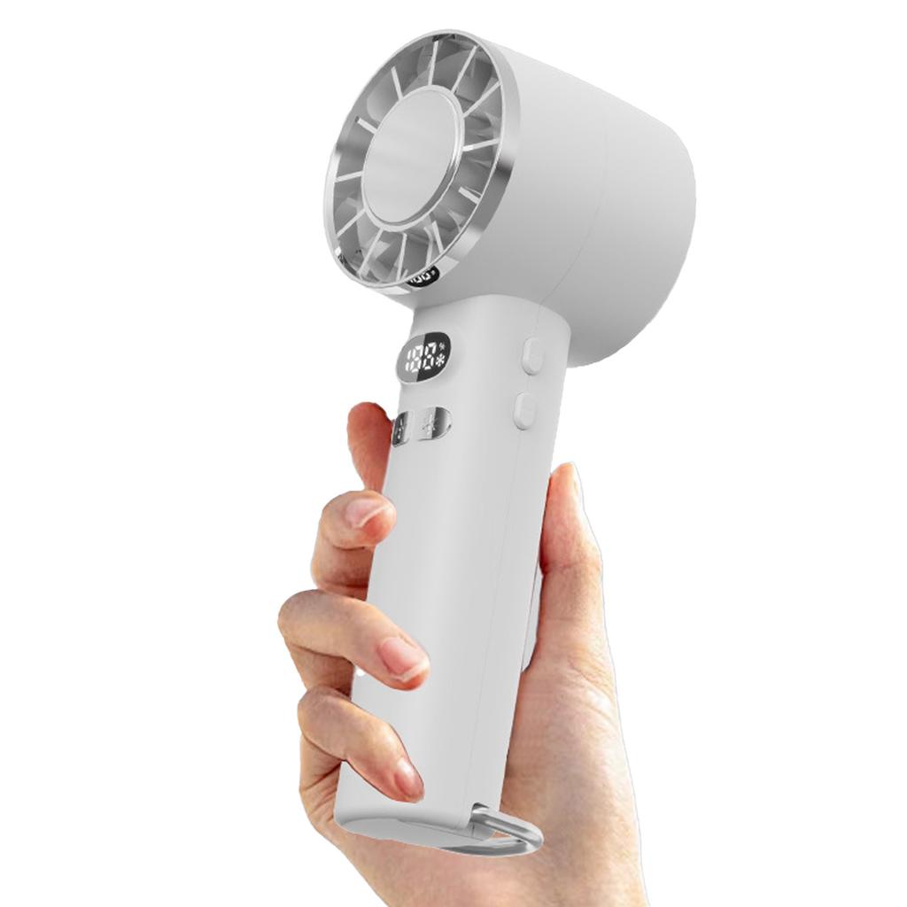 Portable Handheld Fan Low Noise Multi Speed Adjustment Ice Refrigeration Technology Handheld Cooling Fan for Outdoor