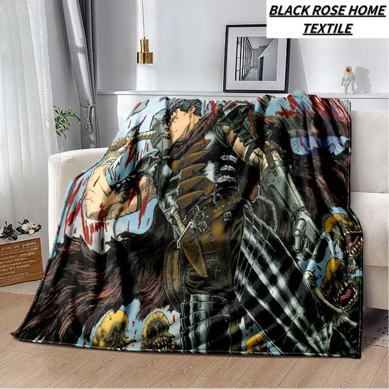 Fashion Art 3D HD Printed Berserk Anime Blanket Family Bedroom Sofa Bed Sheet Plush Sleeping Blanket Camping Warm Cover Blanket