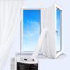 Waterproof Air Lock Window Seal Set Portable Air Conditioning Window Sealing Cloth Insulation Curtain with Zippers