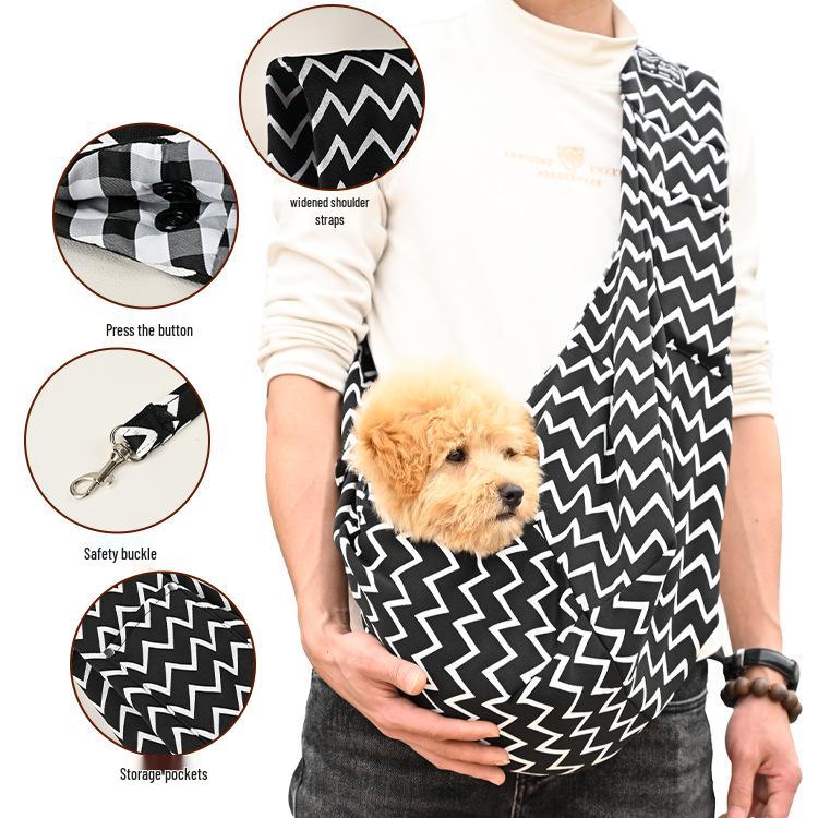 

Patterned Striped Pet Backpack for Cats & Small Dogs - Large Capacity & Portable for Travel 78x65x30CM for pets up to 6kg