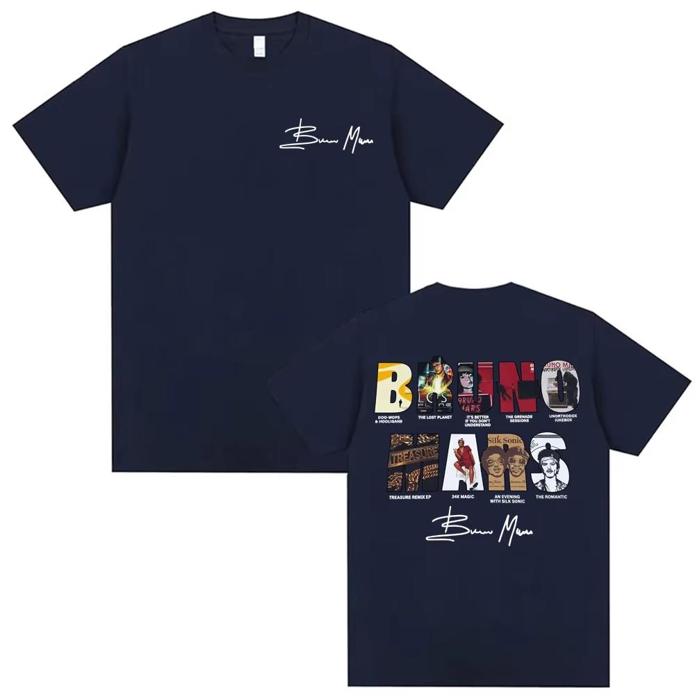 Bruno Mars The RoUnisextic Album Cover Tshirts Unisex Women Fashion Hip Hop Streetwear T Shirts Cotton Casual Oversized T Shirts