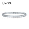 2mm *4mm Clear Zircon Tennis Bracelets For Women Luxury Stone Crystal Bracelet Friends Femme Accessories Wholesale