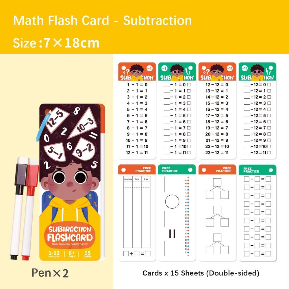 Addition Subtraktion Multiplikation Division Bruch Mathematische Berechnungen Karten Kinder