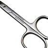 German AXiON Stainless Steel Baby Nose Hair Scissors (Rounded/Curved Tips) with a Premium Smoke Finish #slg007728fba