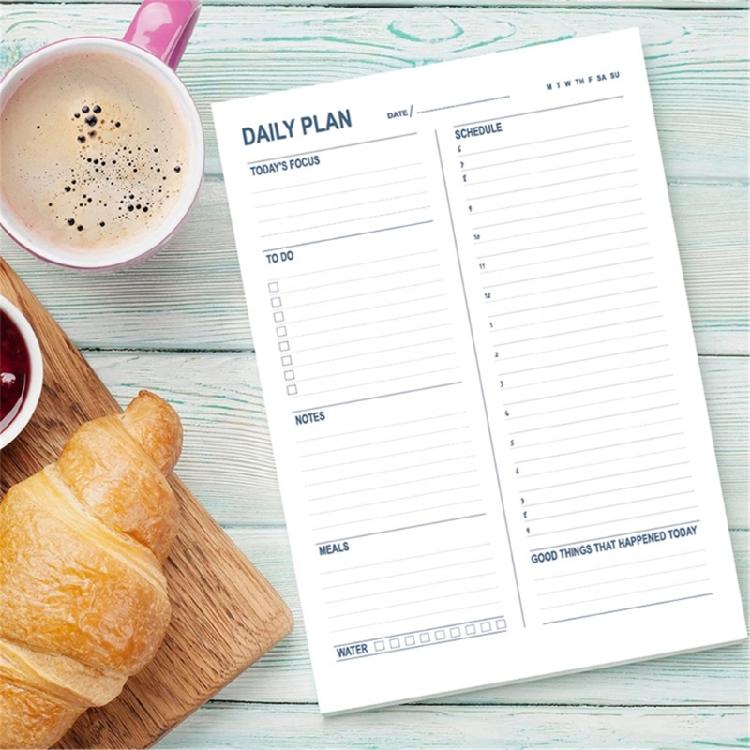 Professional Meal Workout Planner Notepads 60 Sheets Daily Planner Fitness Workout Journal Reading Tracking Notebook