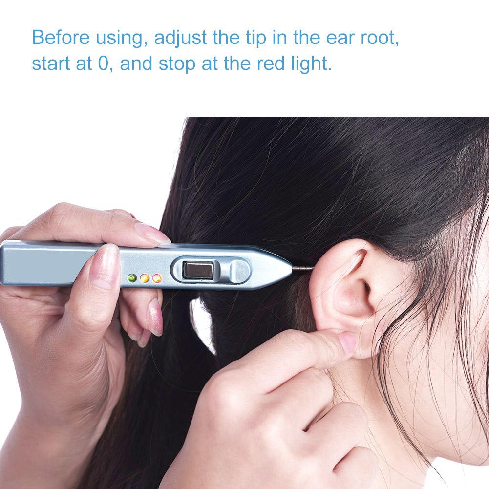 Auricular Points Detector Automatic Ear Detection Pen Warning Sound Acupressure