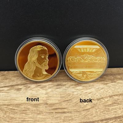 40mm Faith Medal Last Supper Coin Souvenir Metal Crafts Lucky Coins Collection Desktop Ornament Imitation
