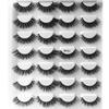False Eyelashes Curly Multi -Layered Three -Dimensional Imitation Mink Hair Cross Thick Messy Eyelashes