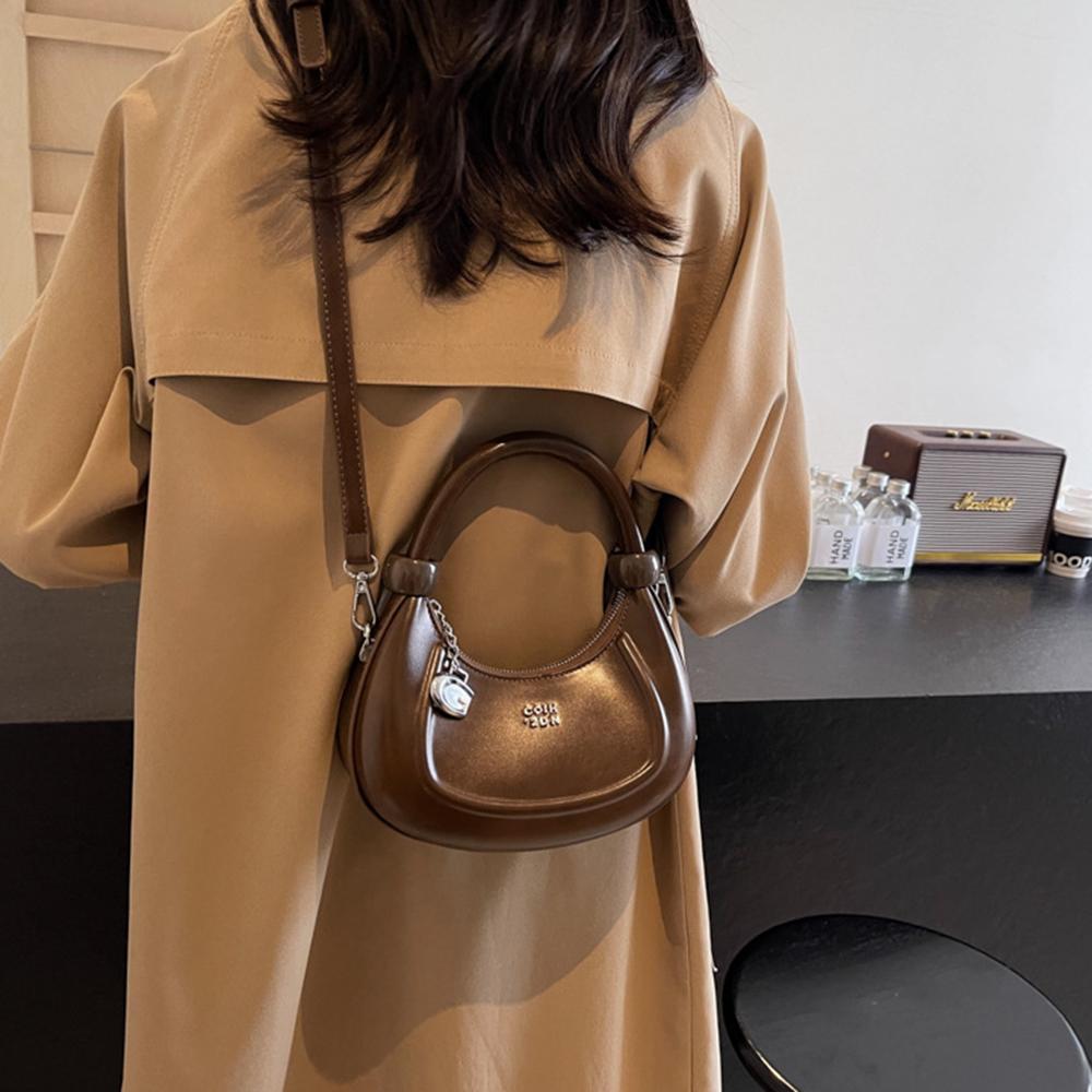 Elegant Half-moon Shoulder Bag Korean Style Crescent Bag Casual Dumpling Crossbody Bag  Women