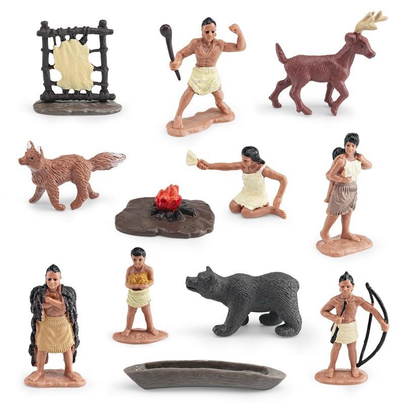 Indians American Model Plastic Toy For Kids Learning Display Gift Decoration