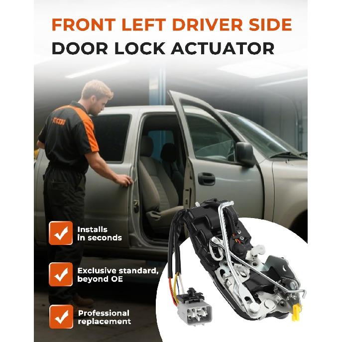 Door Lock Latch Actuator Assembly Compatible with 1998–2004 Toyota Tacoma – Replaces 6904004010,931-492 – Front Left Driver Side Latch Actuator