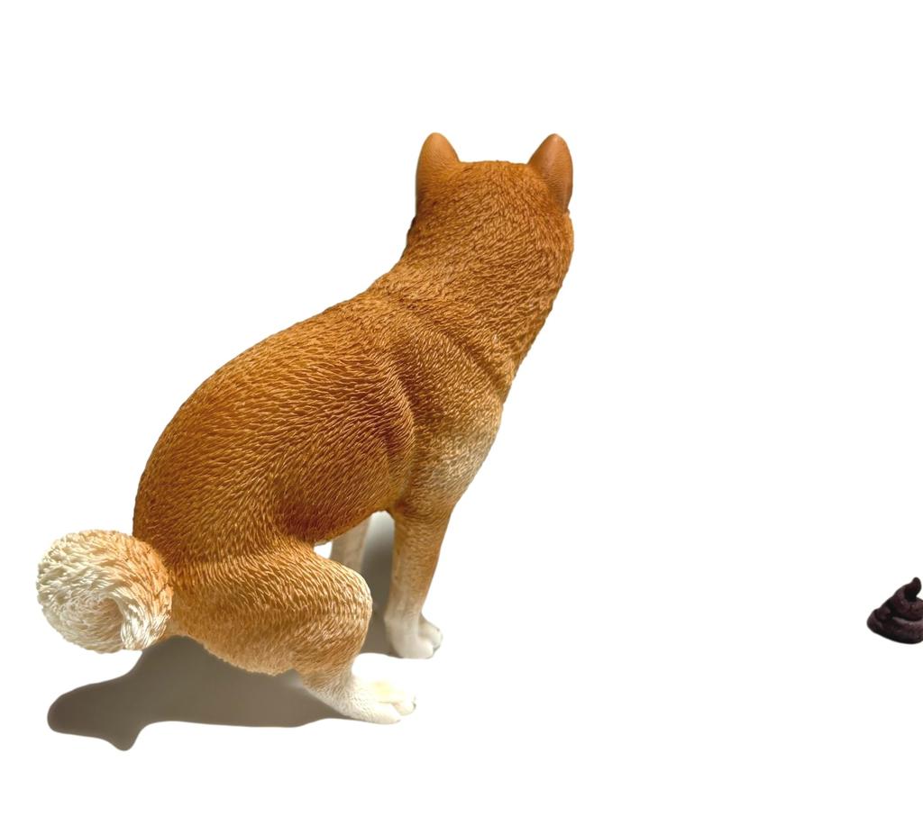 Kackender Hund Denkmal Kackender Hund Figur Lustiges Objekt [Natura Stil] (Braun)