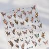 Gradient White Pink Butterfly Flower Shiny Stars Chic Spring Petal 5D Soft Adhesive Nail Art Stickers Decorations Manicure Decal