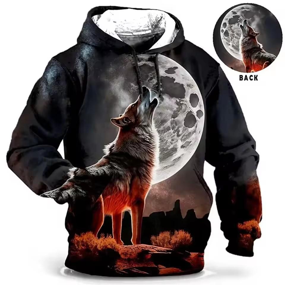 3D-Druck-Hoodies für Herren, Kapuzenpullover, modische Herbst-Winter-Herrenbekleidung, Langarm-Sweatshirt