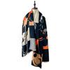 Winter wind imitation cashmere shawl thickened warm fringed scarf with winter coat femininity high sense