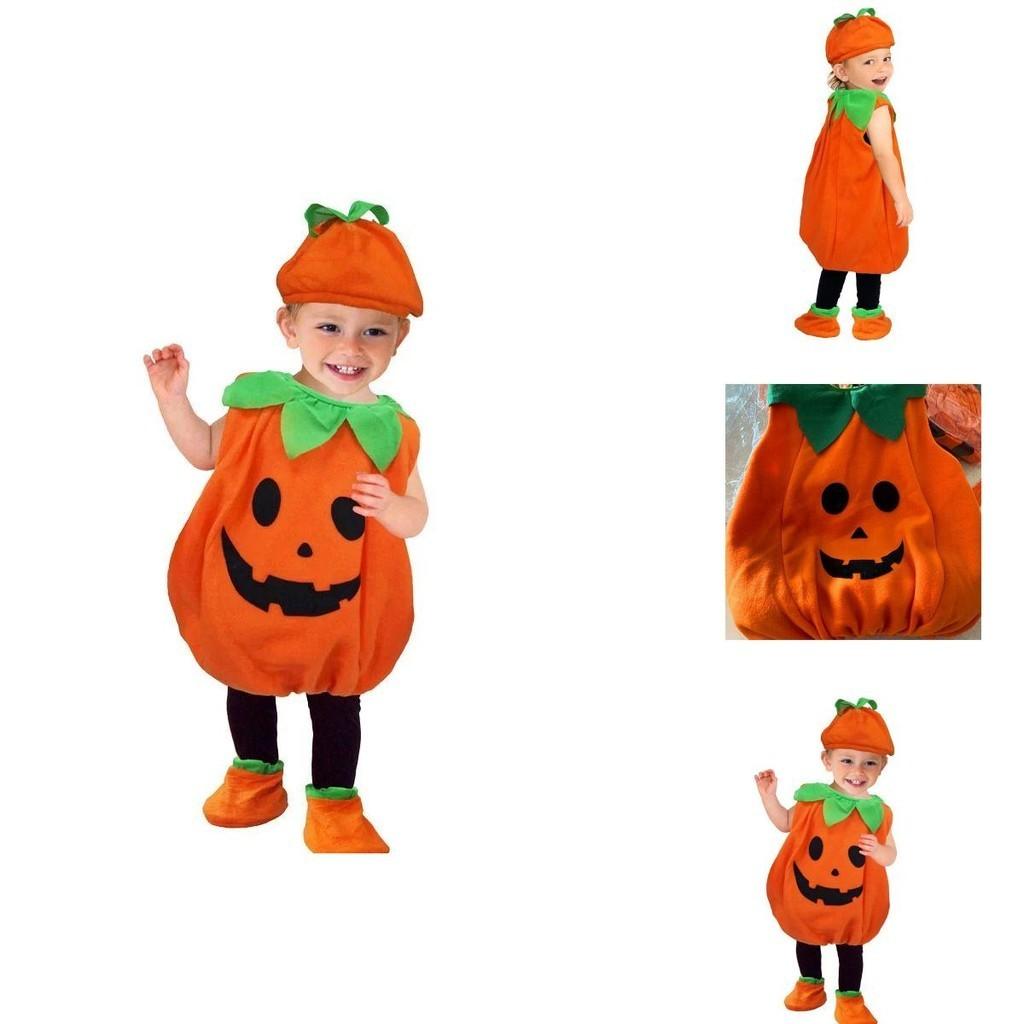 Vibrant Orange Pumpkin Fancy Dress For Children Halloween Celebration Events