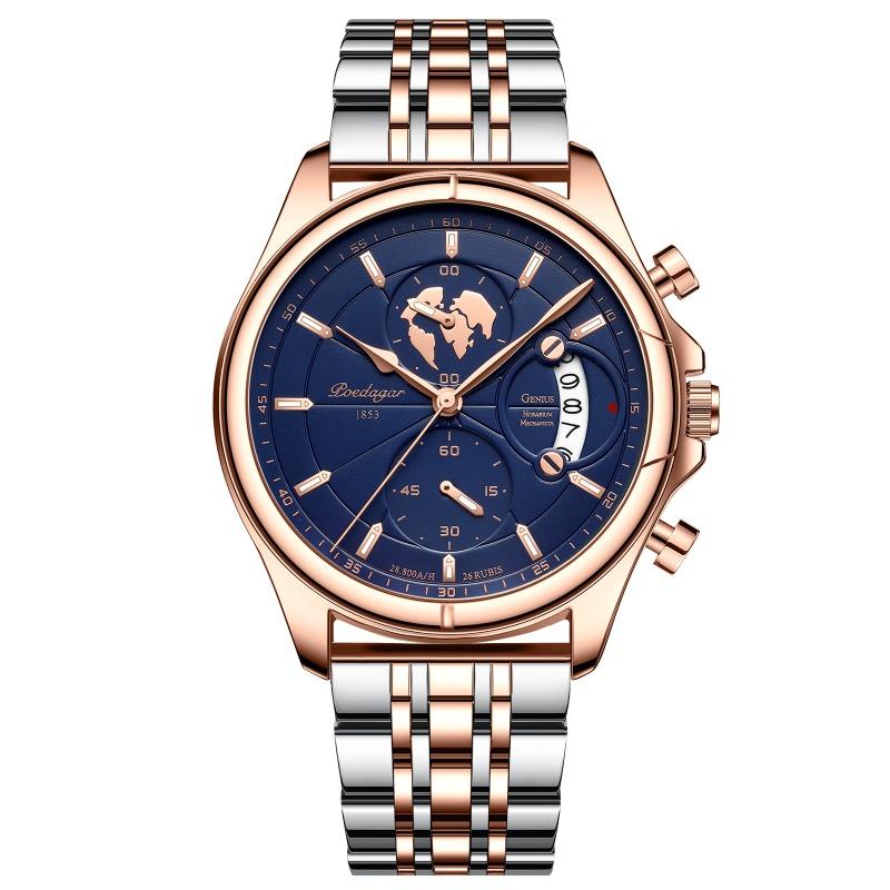 Top Brand Waterproof Multifunctional Luminous Men's Watch Fashion Business Calendar Watch