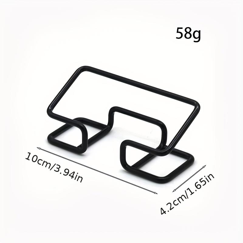 1 Pc Iron Business Card Holder, Black Desktop Display and Storage Stand for Displaying and Organizing Business Cards
